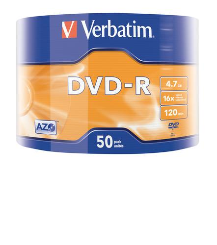 Verbatim DVD-R Matt Silver 50 Pack Wrap Spindle