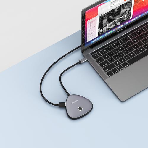 Verbatim Share My Screen USB-C Wireless Display Adapter 4K with Hub WDA-02