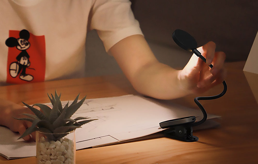 Baseus (DGRAD-0G) Comfort Reading Mini Clip Lamp (mørkegrå)