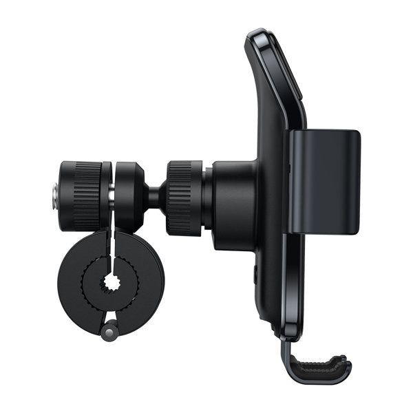 Baseus elektrisk smartphoneholder til cykel med indbygget solpanel 150mAh sort (SUZG010001)