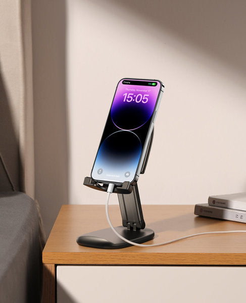 Joyroom JR-ZS371 foldbart stativ til tablet-telefon med højdejustering - sort