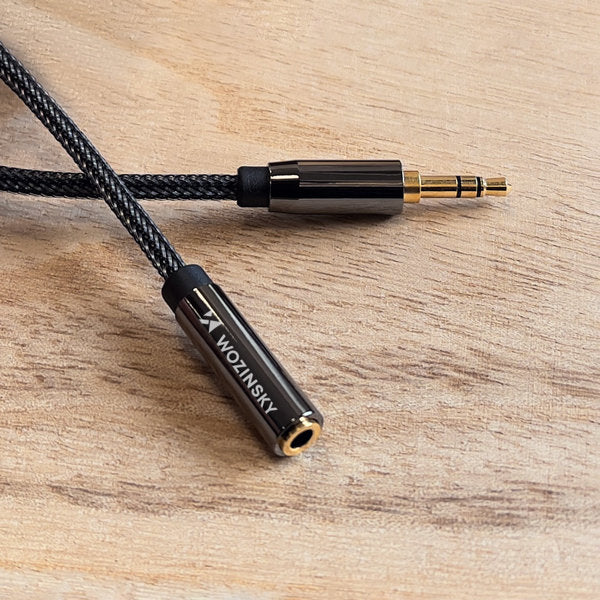 Wozinsky mini jack forlængerkabel (hun-han) AUX forlænger 5 m sort