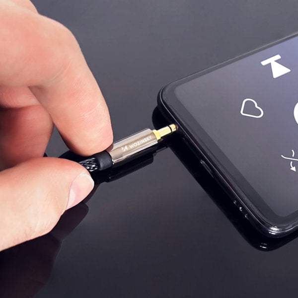 Wozinsky mini jack forlængerkabel (hun-han) AUX forlænger 5 m sort