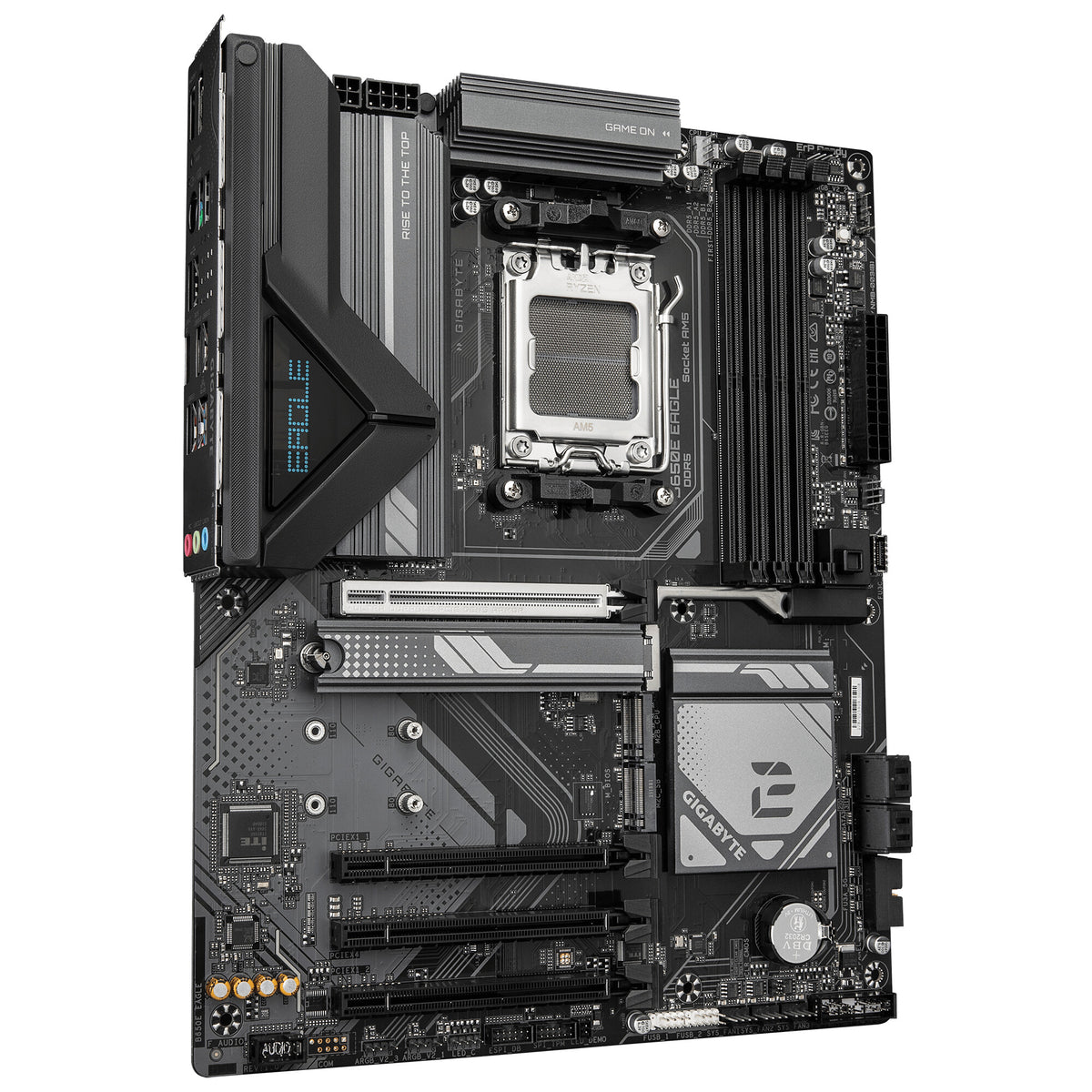 GIGABYTE B650E EAGLE Motherboard - AMD Ryzen 9000 Series CPUs, 8+2+2 Phases VRM, up to 8200MHz DDR5 (OC), 1xPCIe 5.0 + 2xPCIe 4.0 M.2, 2.5GbE LAN, USB 3.2 Gen 2