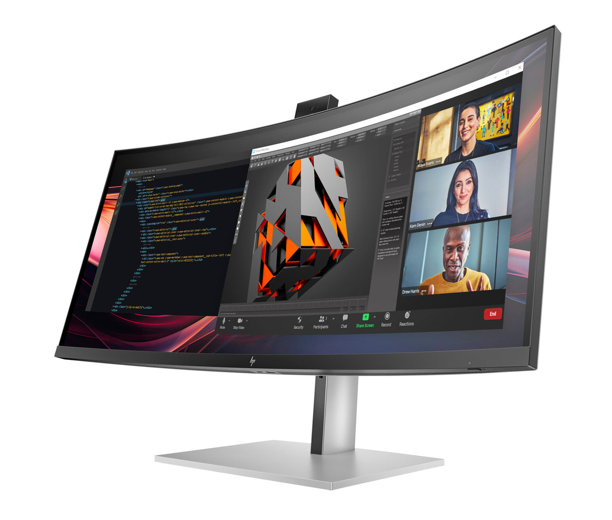 HP Series 7 Pro 34 inch WQHD Conferencing Monitor - 734pm PVC Free