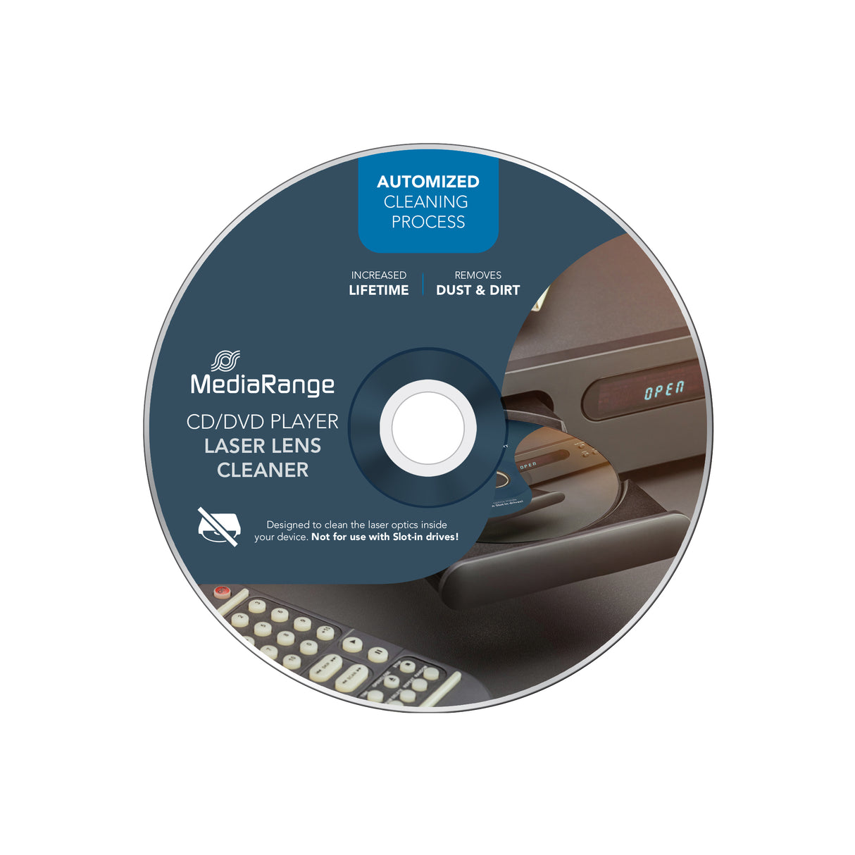 Mediarange CD|DVD|BD laser-rengørings-CD med antistatisk børste