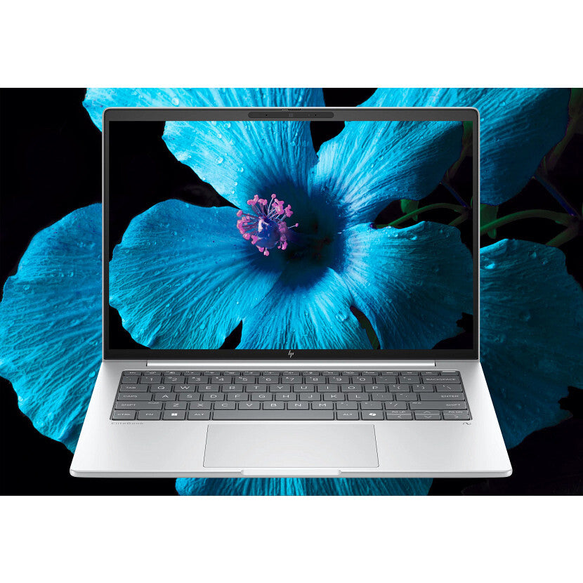 HP EliteBook 8 INC. Copilot+ PC Intel Core Ultra 5 228V Laptop 35,6 cm (14") WUXGA 32 GB LPDDR5x-SDRAM 512 GB SSD Wi-Fi 7 (802.11be) Windows 11 Pro Sølv