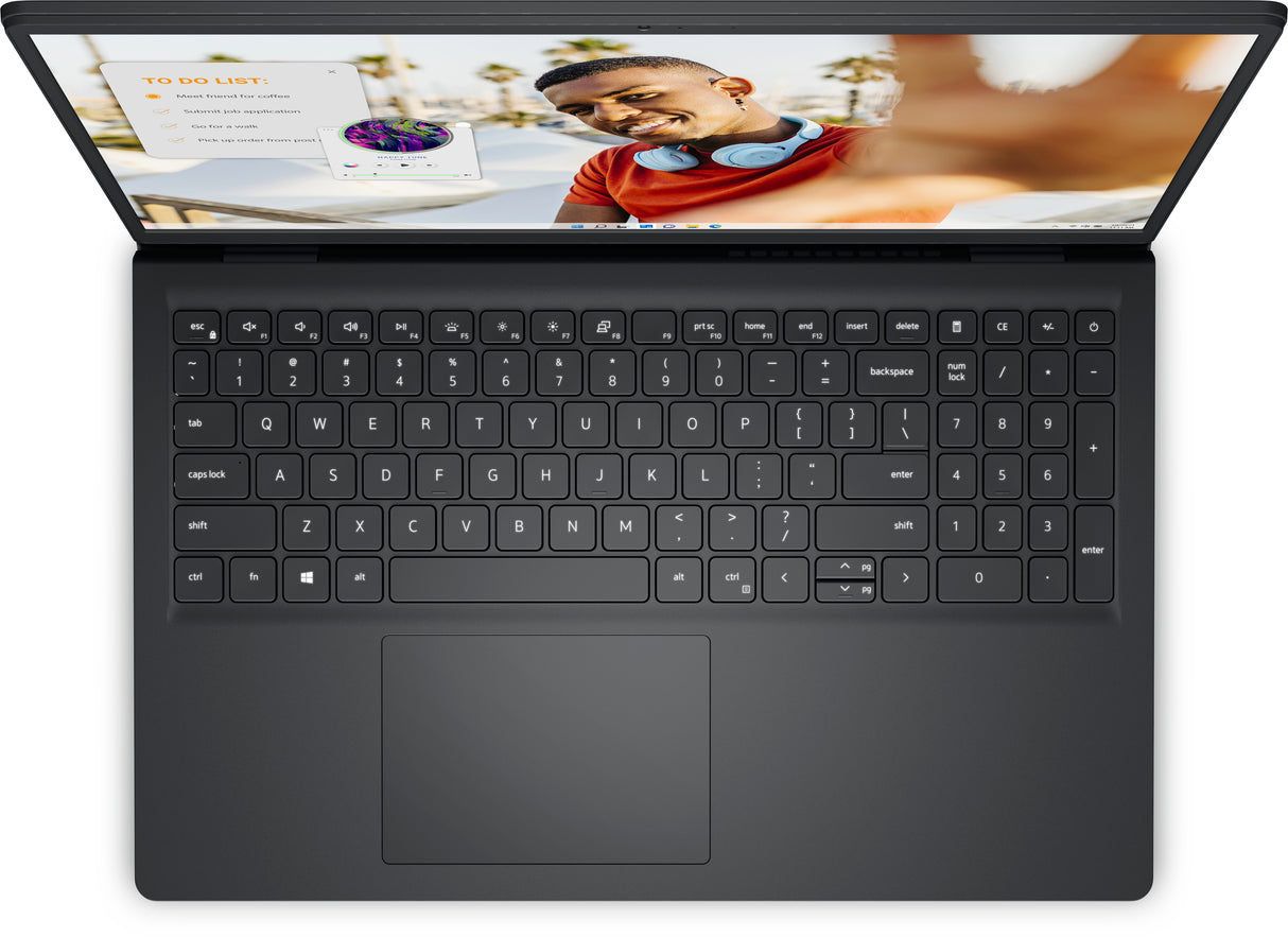 DELL Inspiron 3535 AMD Ryzen™ 5 7530U Laptop 39,6 cm (15.6") Fuld HD 16 GB DDR4-SDRAM 512 GB SSD Wi-Fi 5 (802.11ac) Windows 11 Pro Nordisk Sort