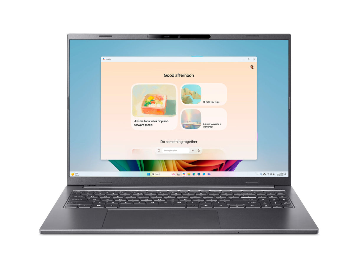 Acer Aspire 16 AI A16-11M-X4X3 Snapdragon X1-26-100 Laptop 40,6 cm (16") WUXGA 16 GB LPDDR5x-SDRAM 512 GB SSD Wi-Fi 7 (802.11be) Windows 11 Home Grå