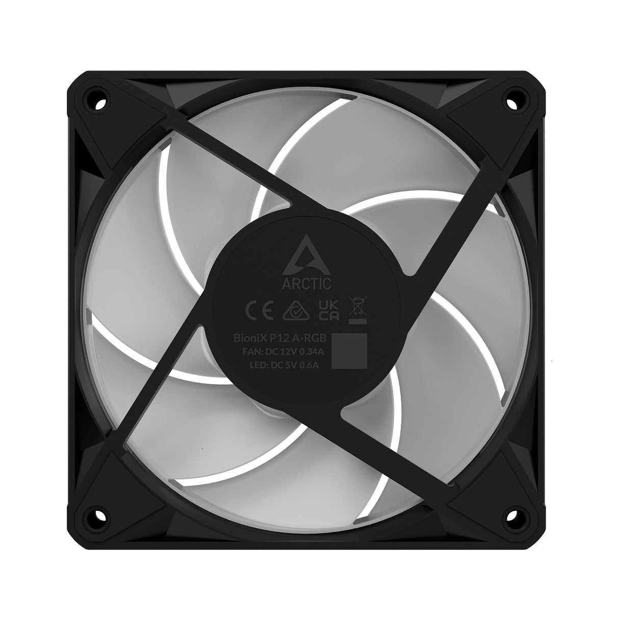 ARCTIC BioniX P12 A-RGB Computerkabinet Ventilator 12 cm Sort 1 stk
