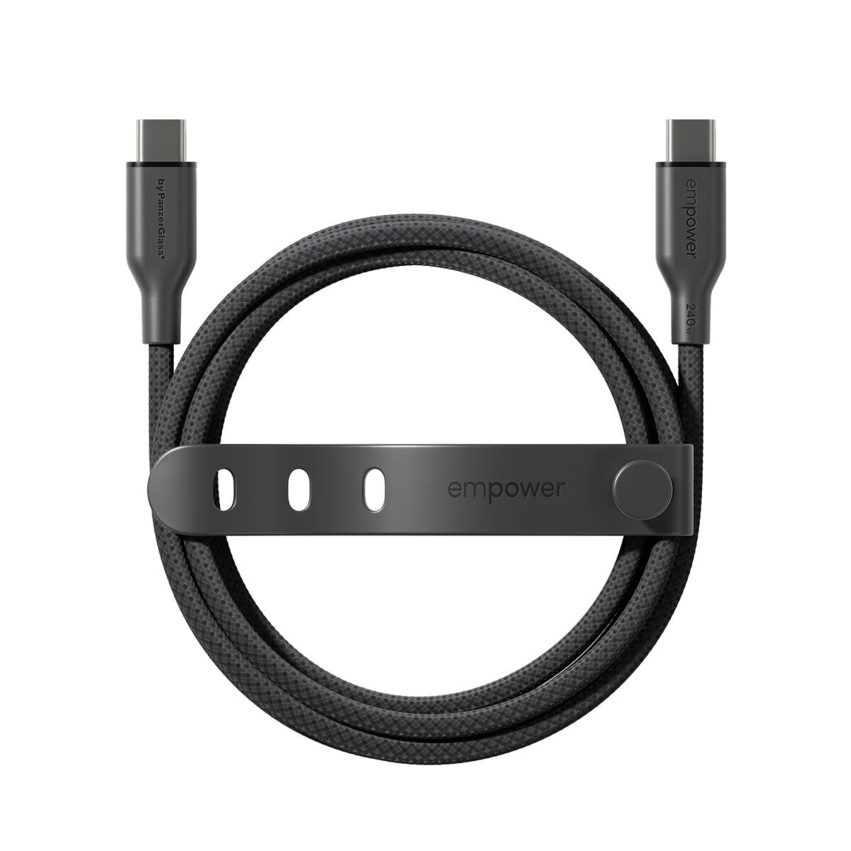 PanzerGlass empower™ by ® Racing 240W USB-C to USB-C Kabel | USB 2.0 | 2M | Space Black