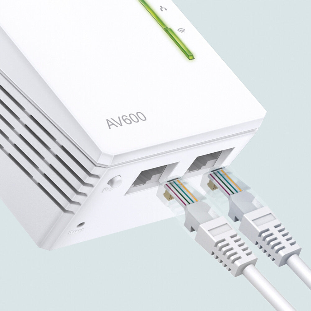 TP-Link TL-WPA4220 Power Line netværksadapter 600 Mbit/s Ethernet LAN Wi-Fi Hvid 1 stk
