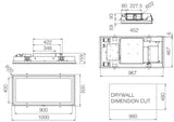 Elica PRF0147735 emhætte Indbygget loft Hvid 1200 m³/t