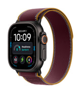 *Apple Watch Ultra 4 GPS + Cellular 49mm Black Titanium Case with Burgundy Trail Loop - M/L