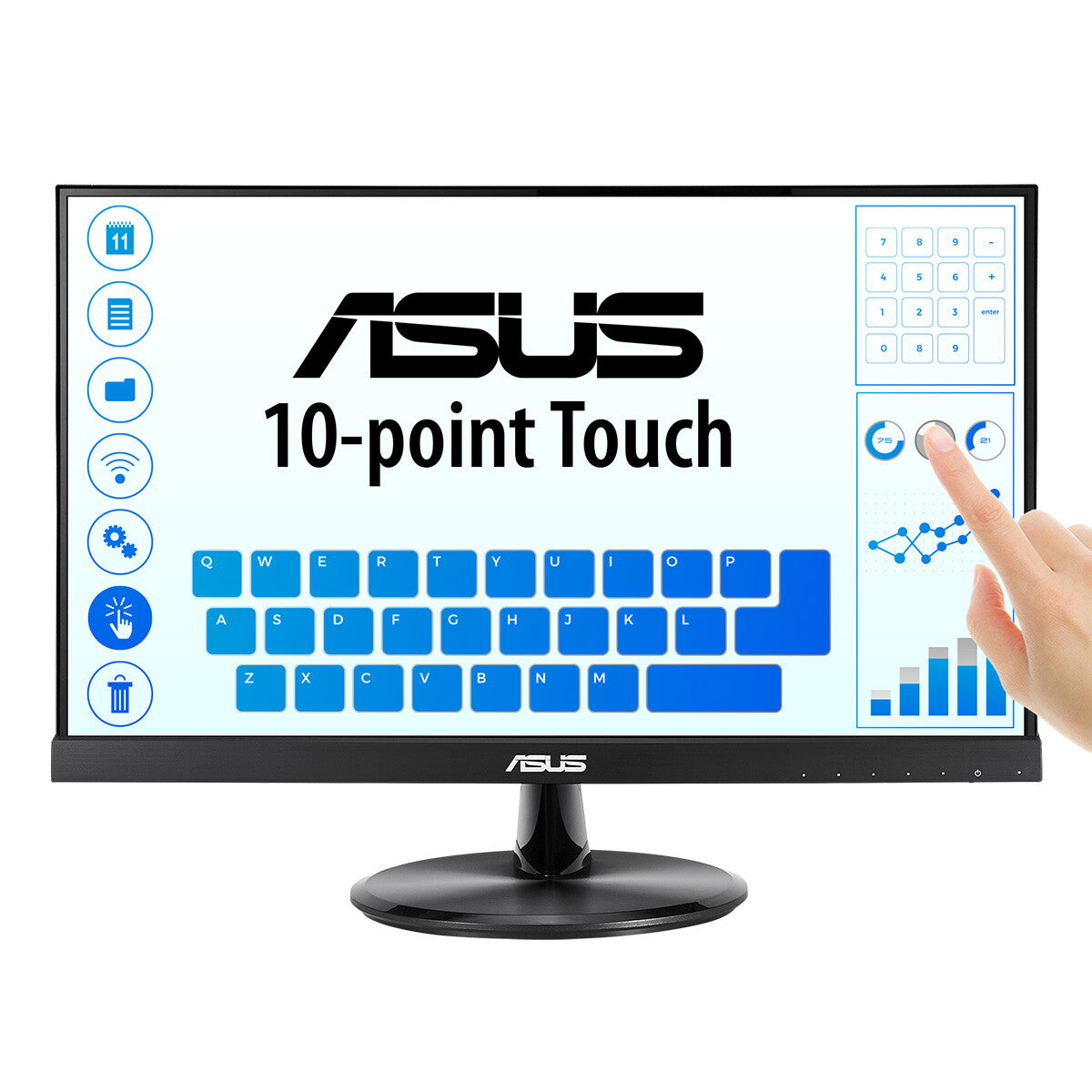 ASUS VT229H computerskærm 54,6 cm (21.5") 1920 x 1080 pixel Fuld HD LED Berøringsskærm Sort