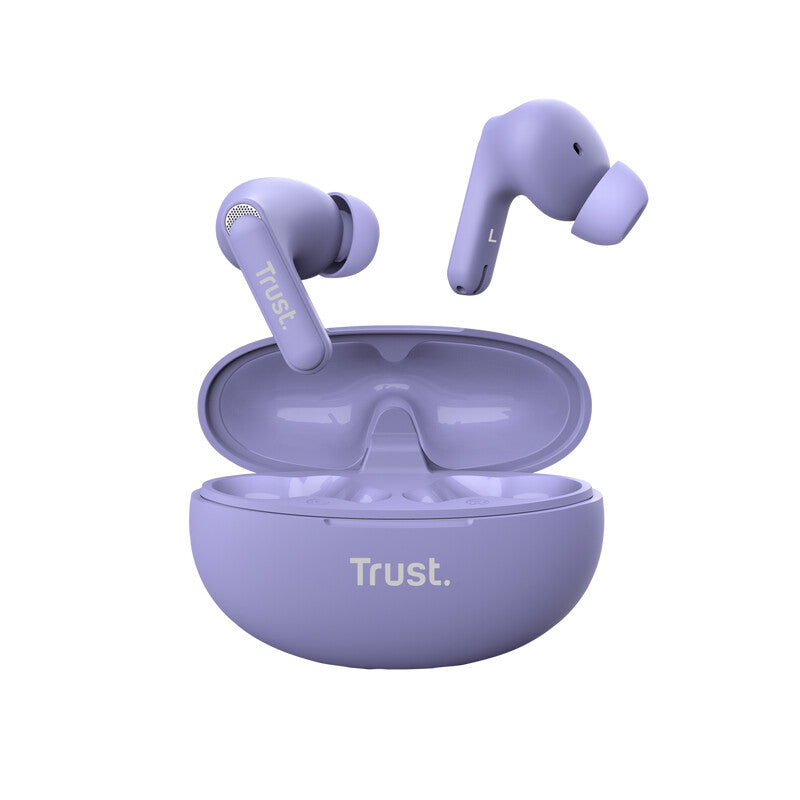Trust Yavi Headset True Wireless Stereo (TWS) I ørerne Opkald/musik USB Type-C Bluetooth Lilla
