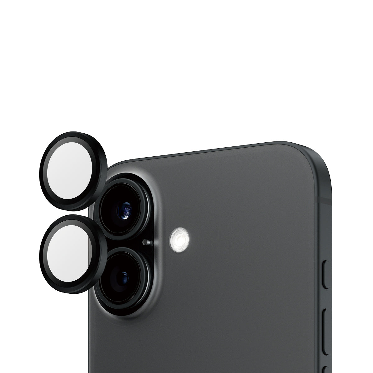 PanzerGlass ® Hoops® Sort Kameralinsebeskytter iPhone 16 | 16 Plus