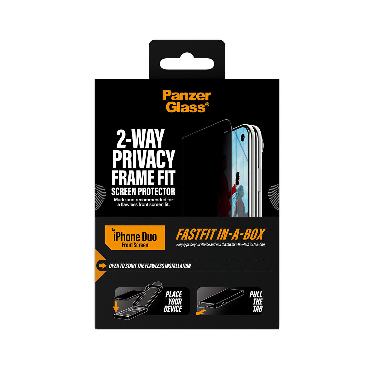 PanzerGlass Apple iPhone Duo UWF Privacy w. Fastfit in-a-box (sub-screen)