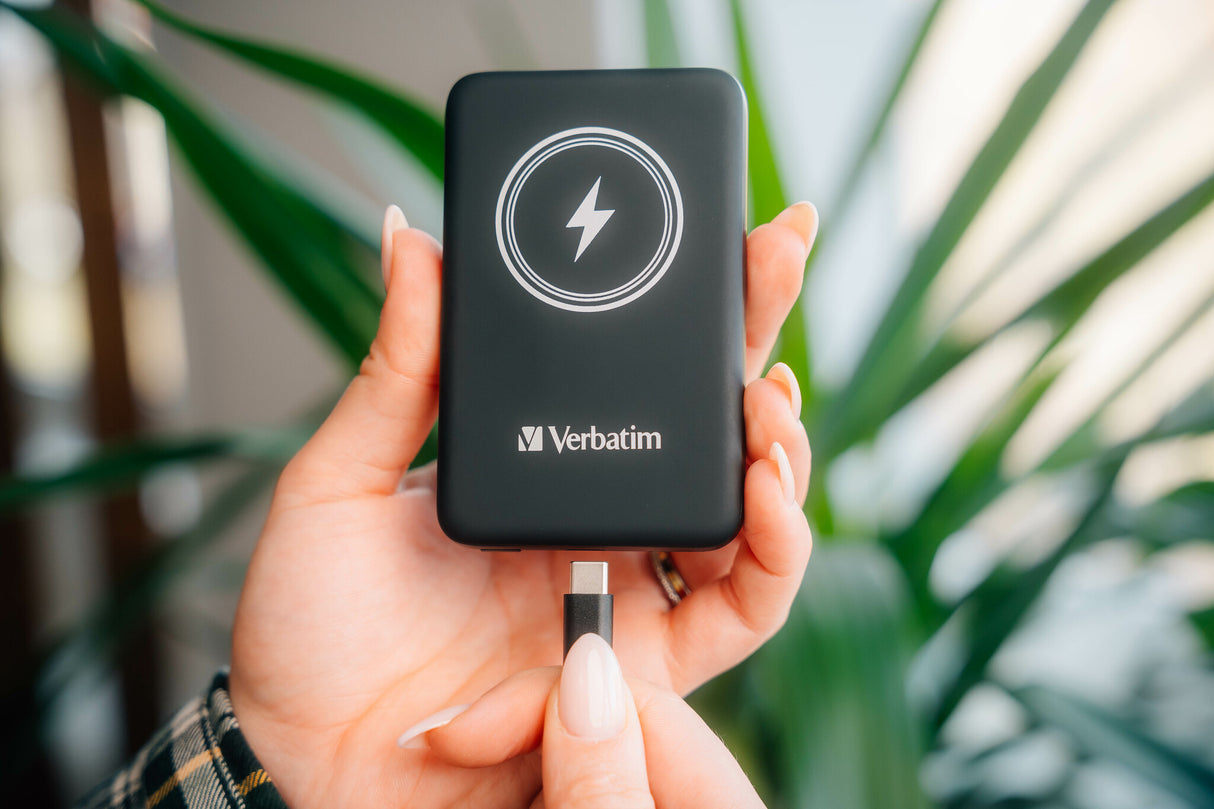 Verbatim Charge 'n' Go Lithium polymer (LiPo) 5000 mAh Trådløs opladning Sort
