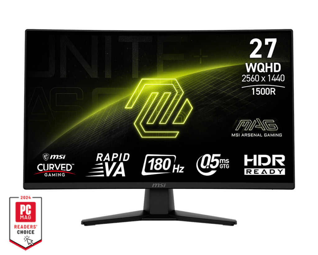 MSI MAG 274CQFDE 27 Rapid VA 2560 x 1440 (2K) DisplayPort HDMI 180 Hz