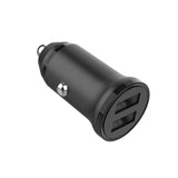 Gear Lader 12-24V 2xUSB 3.4A USB-C 2.0 Kabel 1m Sort