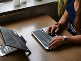 Mousetrapper Alpha - Nordic tastatur Mus inkluderet Kontor USB + Bluetooth QWERTY Nordisk Sort, Sølv