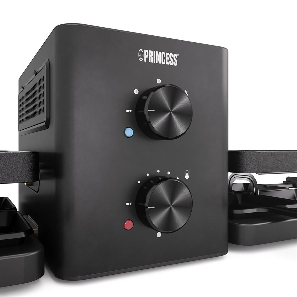Princess 01.162660.01.001 raclette grill 8 person(er) 1500 W Sort
