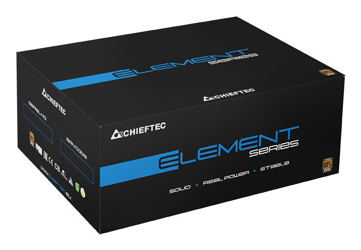 Chieftec ELP-500S enhed til strømforsyning 500 W 20+4 pin ATX PS/2 Sort