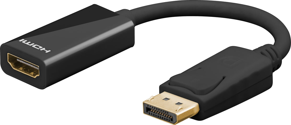 Goobay DisplayPort/HDMI 0,1 m HDMI Type A (Standard) Sort