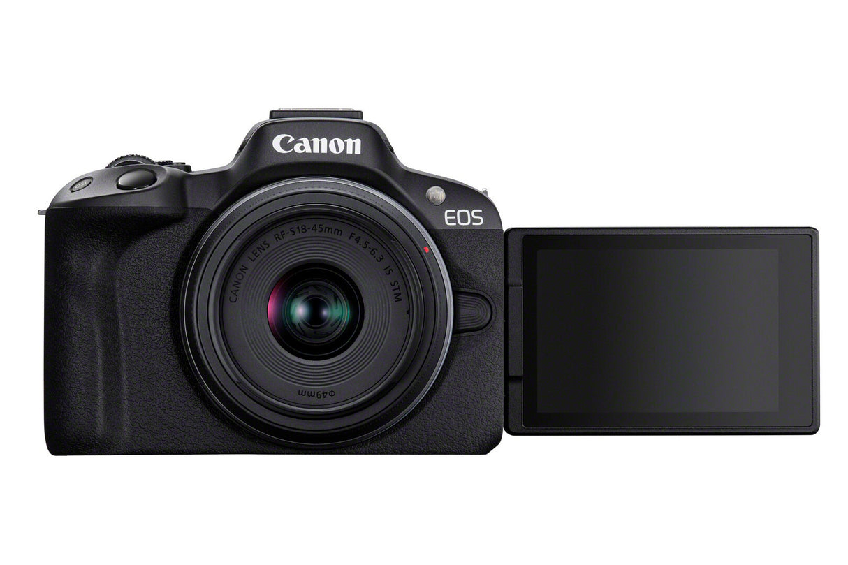 Canon EOS R50, Black + RF-S 18-45 IS STM + RF-S 55-210mm F5-7.1 IS STM Kit MILC 24,2 MP CMOS 6000 x 4000 pixel Sort