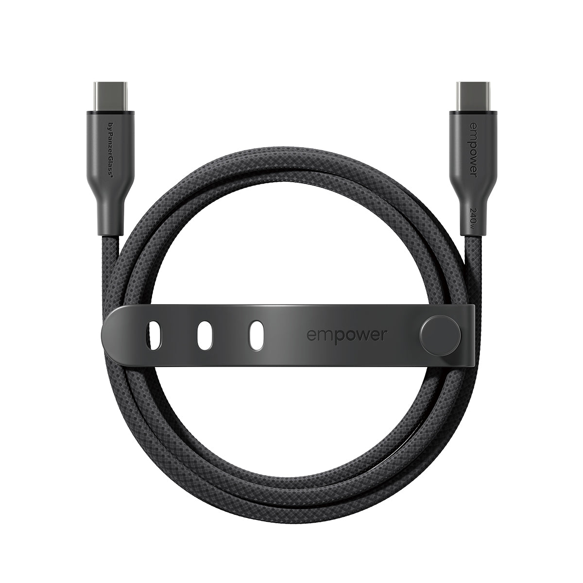 PanzerGlass empower by ® Racing 240W USB-C to USB-C Kabel | USB 2.0 | 2M | Space Black