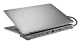 USB-C 10-in-1 Docking Station, Alu
