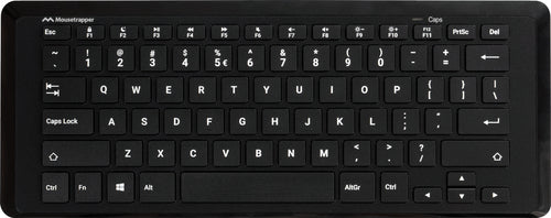 Mousetrapper Type Mini Wireless tastatur Universel USB + RF Wireless + Bluetooth QWERTY Nordisk Sort