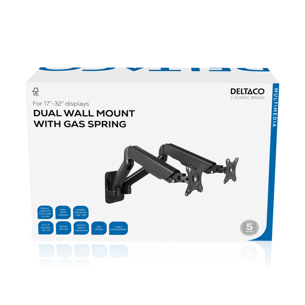 Deltaco ARM-0361 Dual wall mount