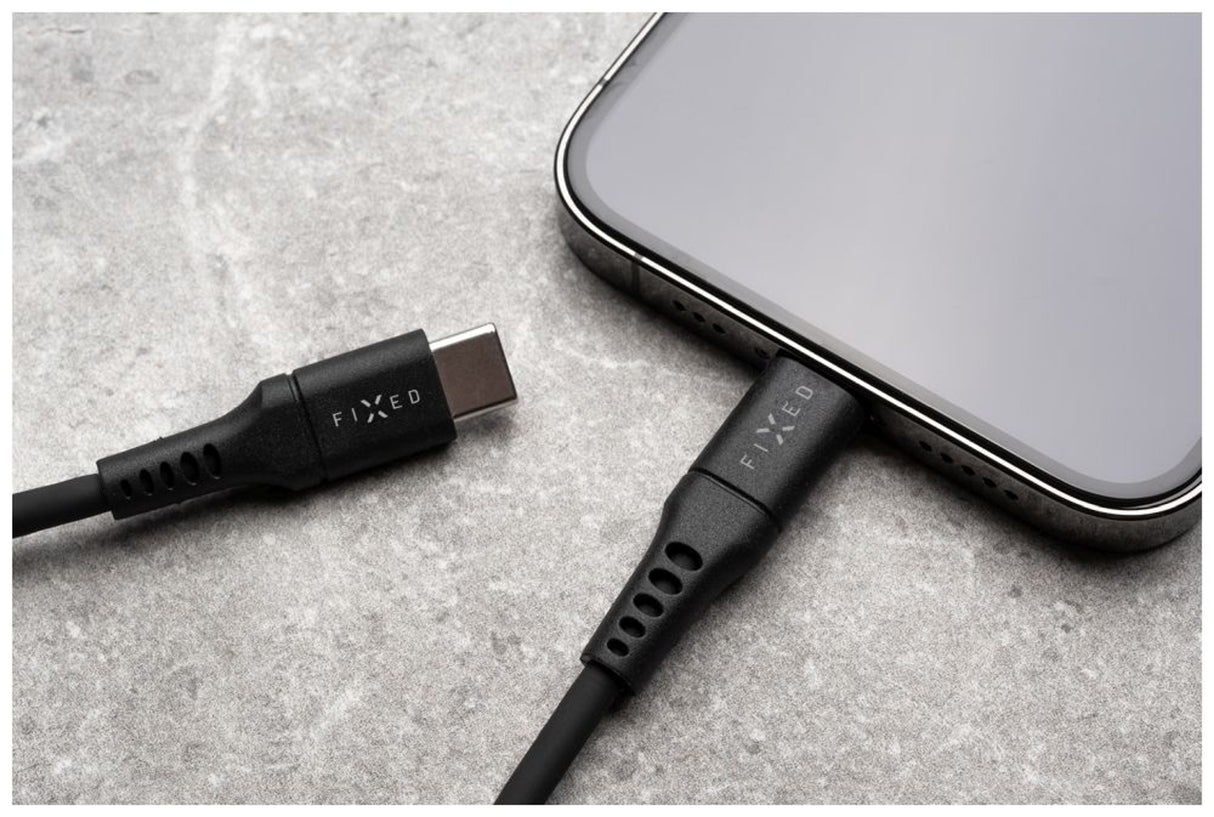 FIXED FIXDLS-CC12-BK USB-kabel USB 2.0 1,2 m USB C 4,8 Gbit/sek. Sort