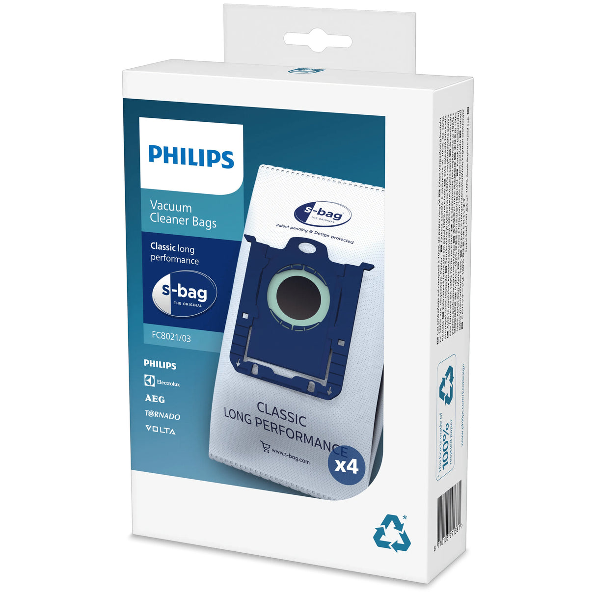 Philips s-bag 4 x støvposer Støvsugerposer