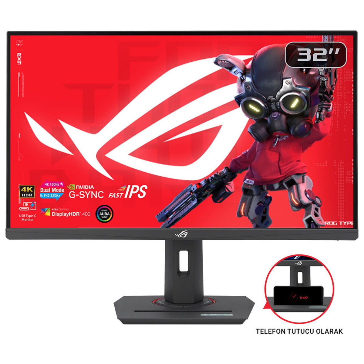ASUS ROG Strix XG32UCG 32 Fast IPS 3840 x 2160 (4K) HDMI DisplayPort USB-C 160Hz