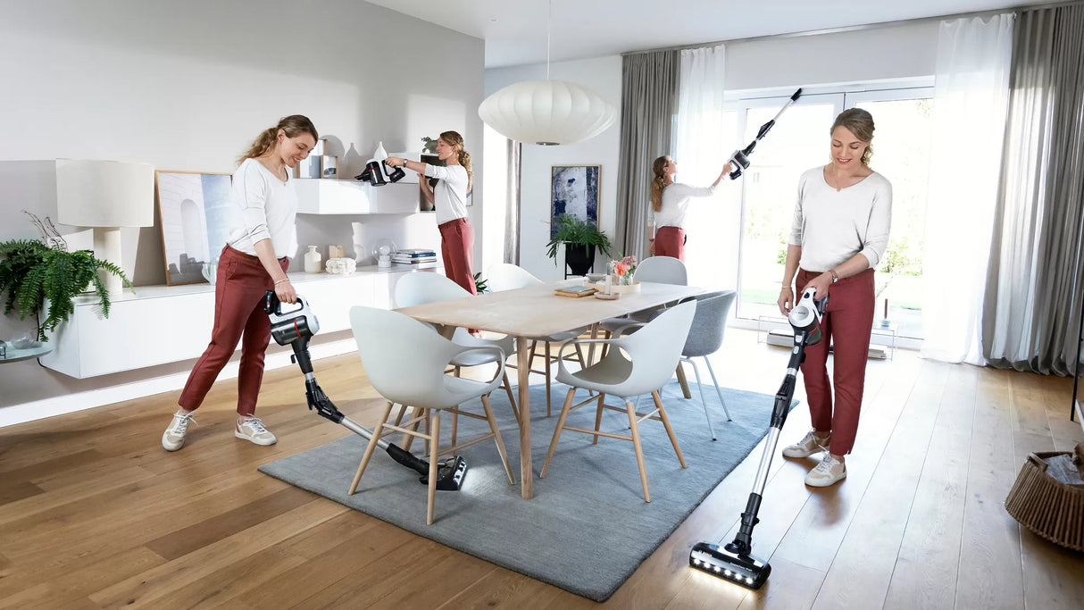 Bosch BBS711W stav støvsuger & elektrisk kost 2-i-1 stangstøvsuger Batteri Dry Hygiejnefilter Poseløs 0,3 L Hvid