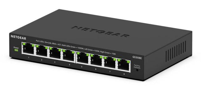 NETGEAR 300 Series SOHO Plus GS308E Switch 8-porte Gigabit Ethernet