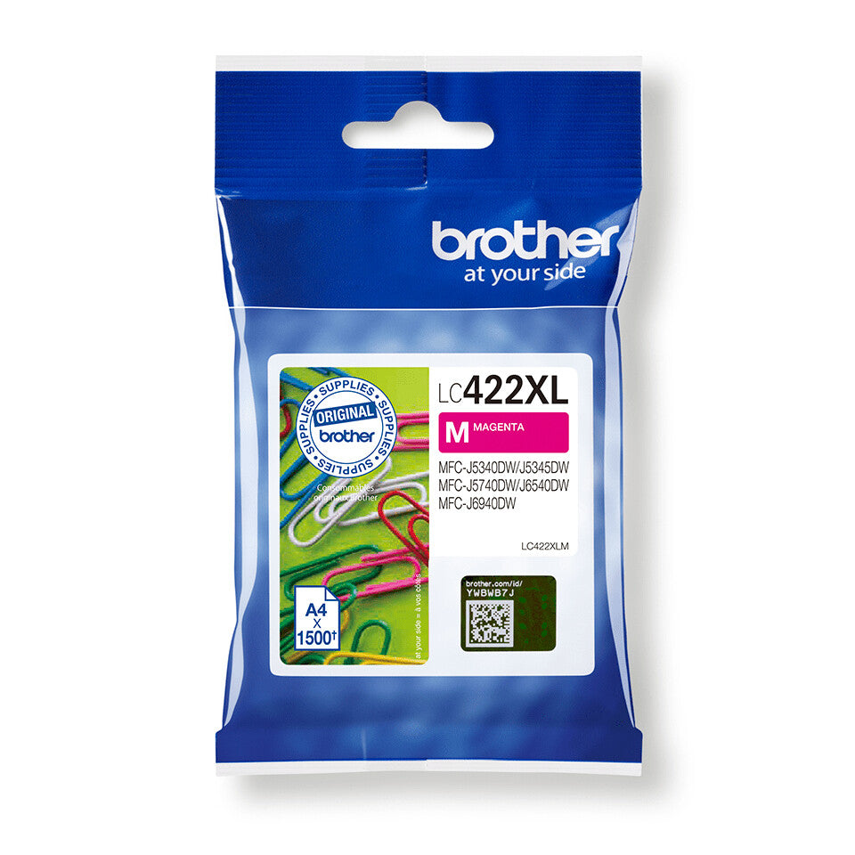 Brother LC422XLM blækpatron 1 stk Original Magenta