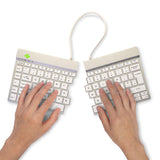 R-Go Tools Ergonomisch toetsenbord R-Go Split Break met pauzesoftware, gesplitst toetsenbord, QWERTY (UK), Bluetooth, wit