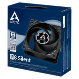 ARCTIC P8 Silent Computerkabinet Ventilator 8 cm Sort