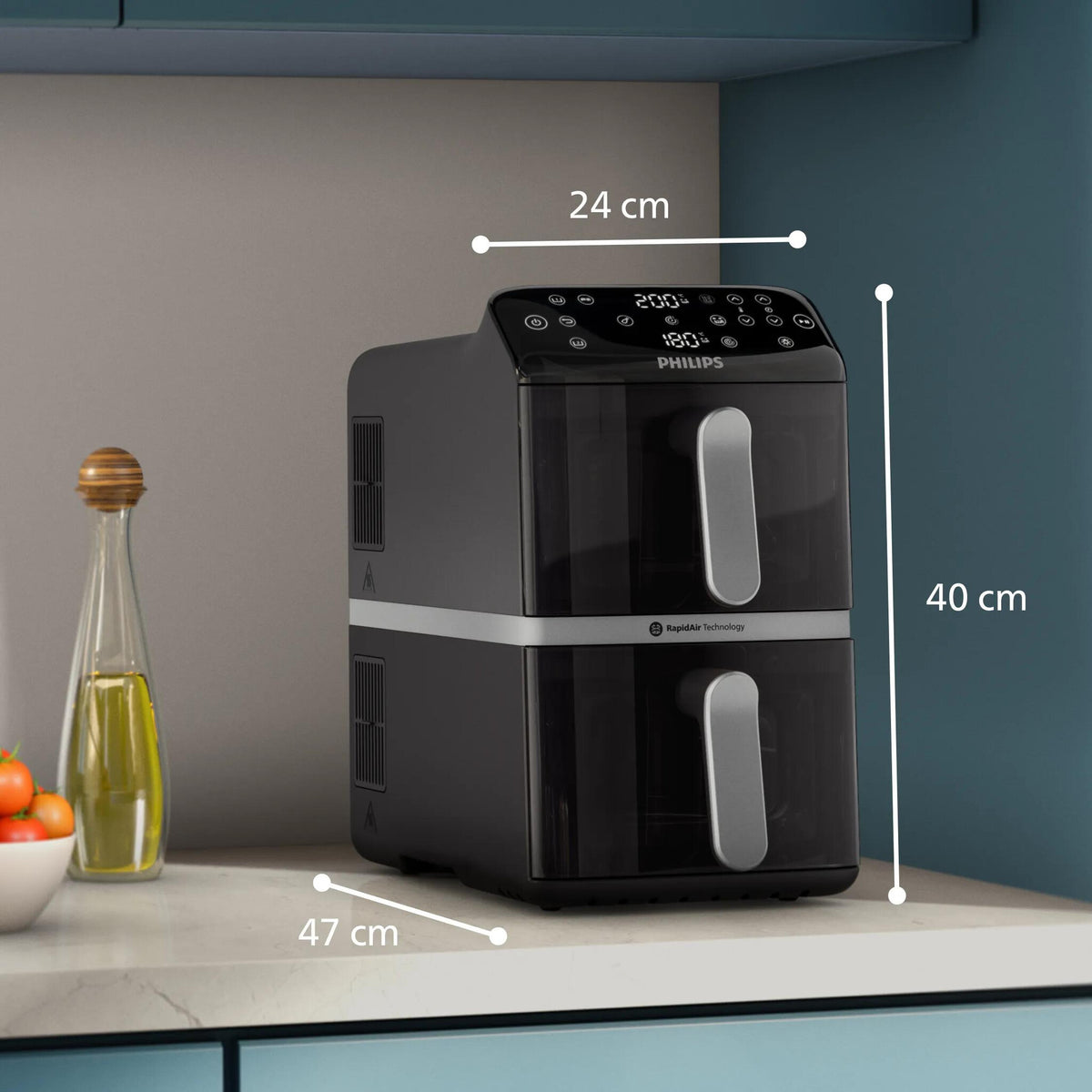 Philips NA461/00 stacked dual basket airfryer