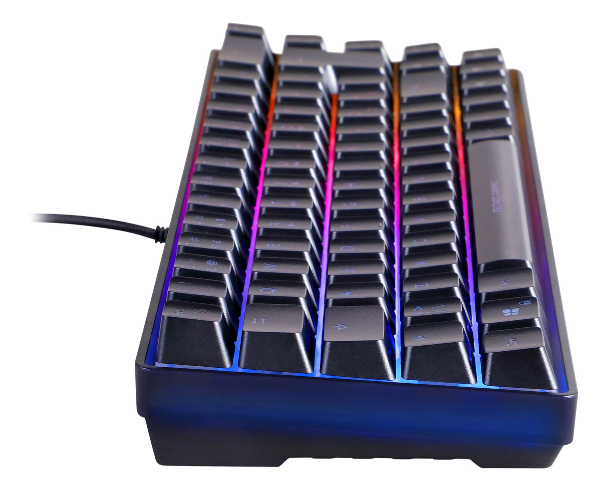 Deltaco Gaming DK240 60% keyboard, semi transparent case bla