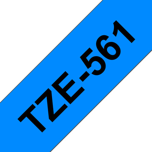 Brother TZE-561 etiketbånd Sort på blå
