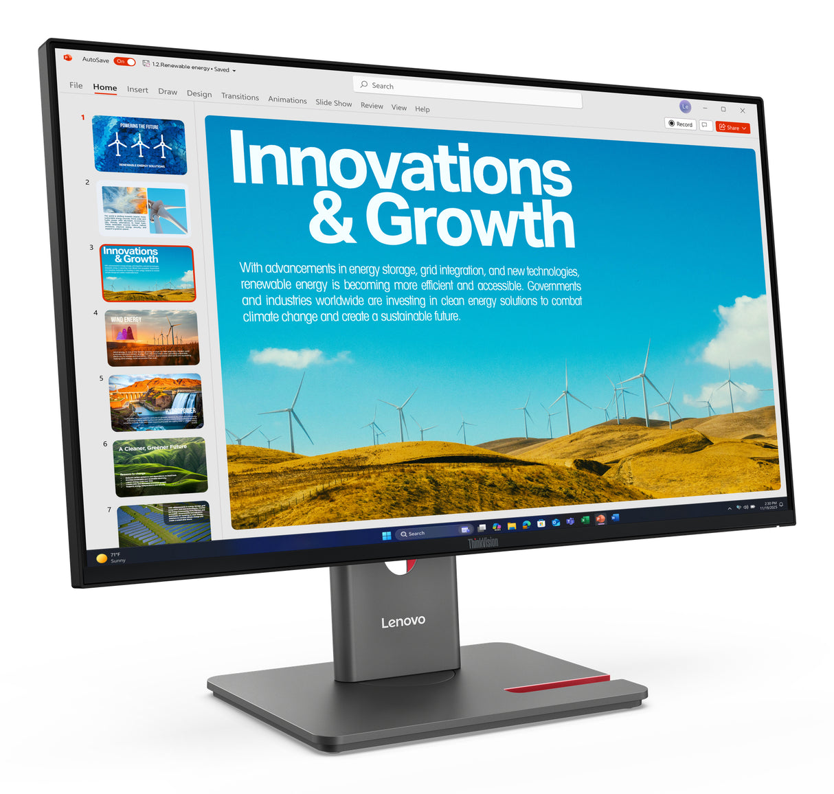 Lenovo ThinkVision P24QD-40 24 IPS 2560 x 1440 (2K) USB-C 3.2 HDMI DisplayPort 120Hz