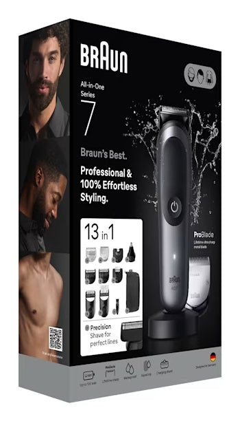 Braun All-in-One Series 7 AIO7560 Trimmer Sort Grå
