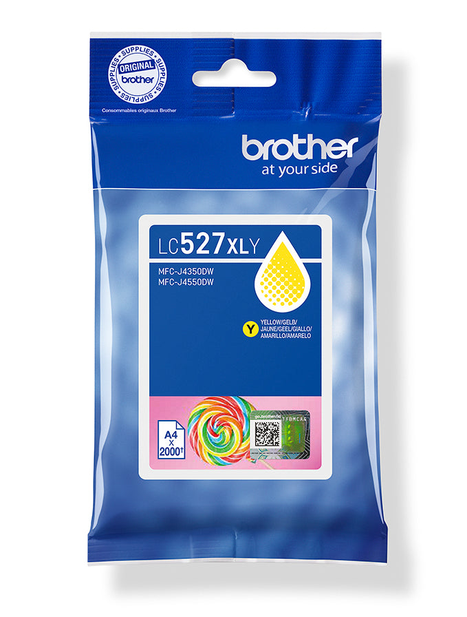 Brother LC527XLY blækpatron 1 stk Original Højt (XL) udbytte Gul
