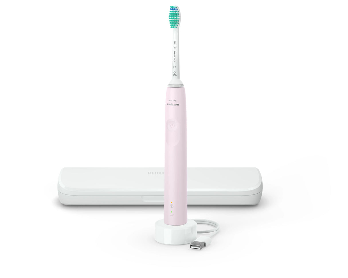 Philips 3100 series HX3673/11 Sonisk eltandbørste + rejseetui - Rose