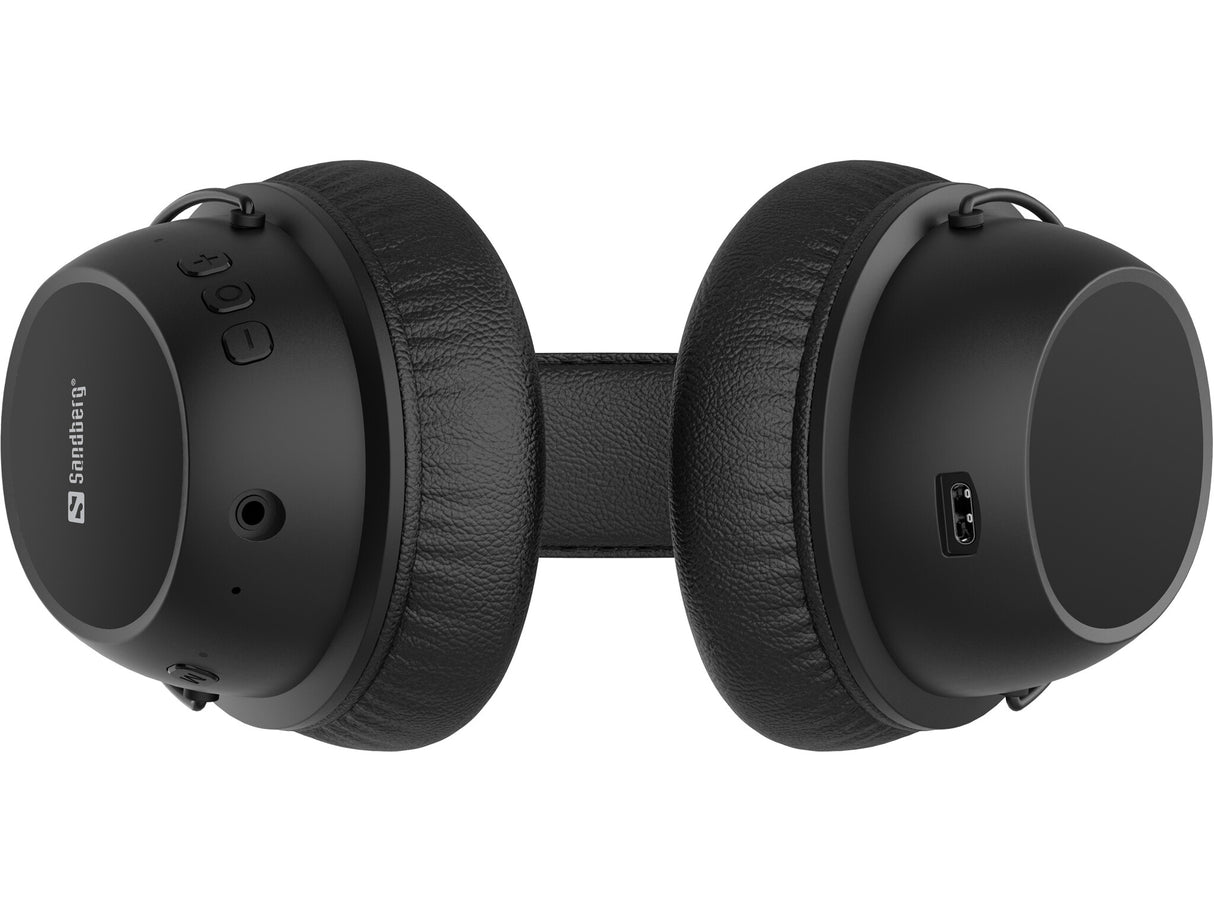 Sandberg 126-36 hovedtelefoner/headset Trådløs Spil USB Type-C Bluetooth Sort